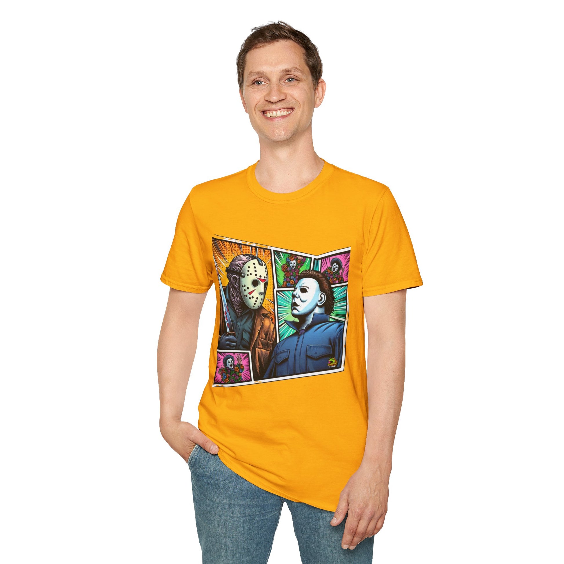 product - Jason Voorhees & Michael Myers Shirt | Funny Vintage Halloween Tee - premium material. perfect gift idea. Order yours now and stand out with this exclusive piece!