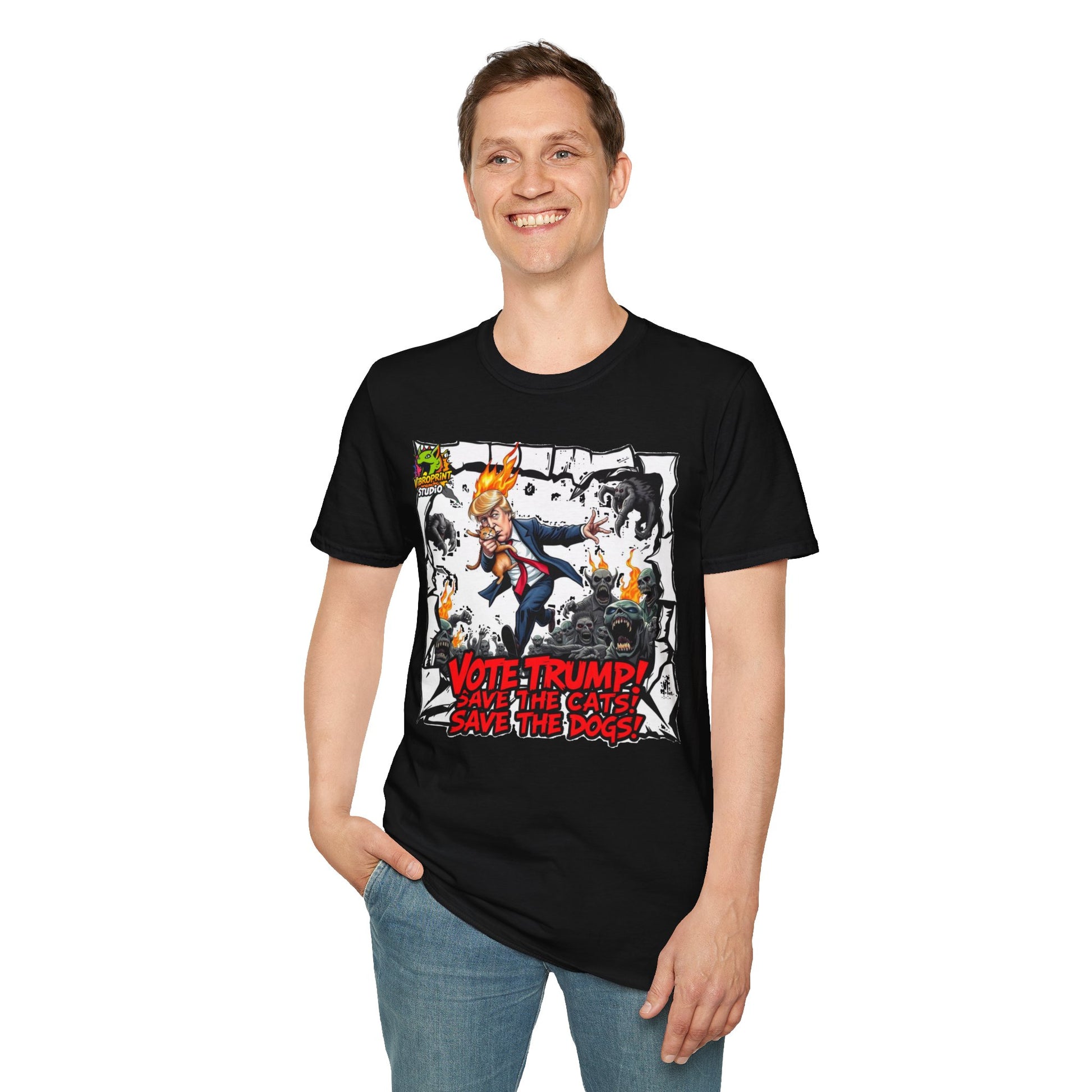 Political - They're Eating the Dogs Tee | Funny Political Meme Shirt | Trump Election Satire Graphic Tee - custom-made. limited stock. Order yours now and stand out with this exclusive piece!