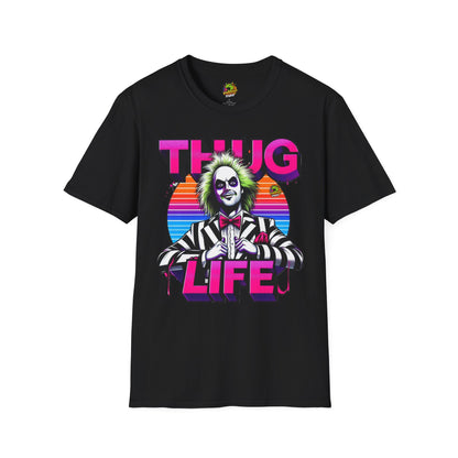 Beetlejuice Shirt | Thug Life Inspired T-Shirt | Halloween Horror Graphic Tee | Funny Beetlejuice Shirt - High Quality Image