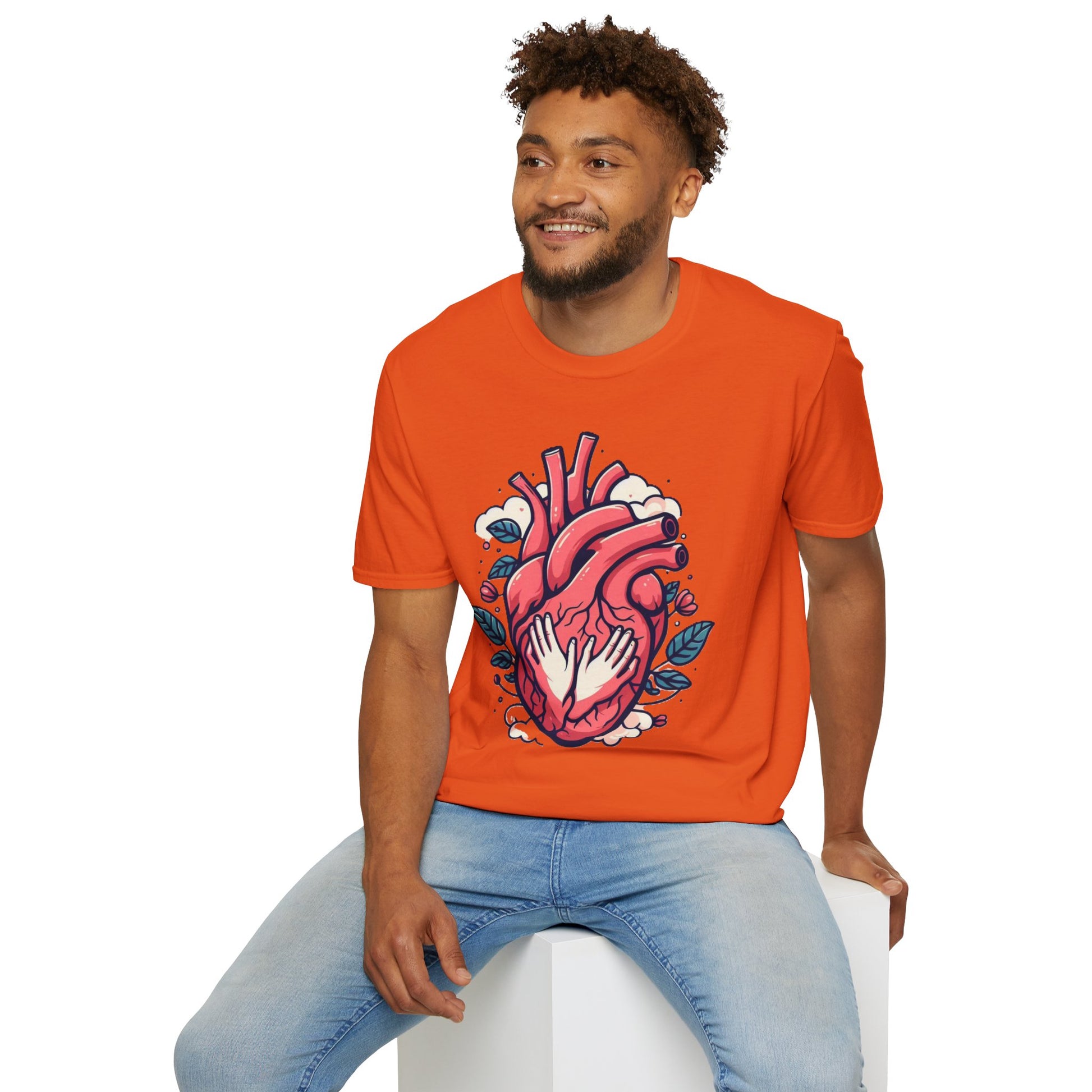 Valentine's Day Unisex Softstyle T-Shirt - Red - Comfortable casual tee