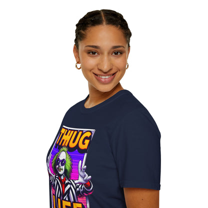 Life - Beetlejuice Shirt | Funny Thug Life Halloween Tee | Classic Beetlejuice Graphic T-Shirt - custom-made. limited stock. Order yours now and stand out with this exclusive piece!