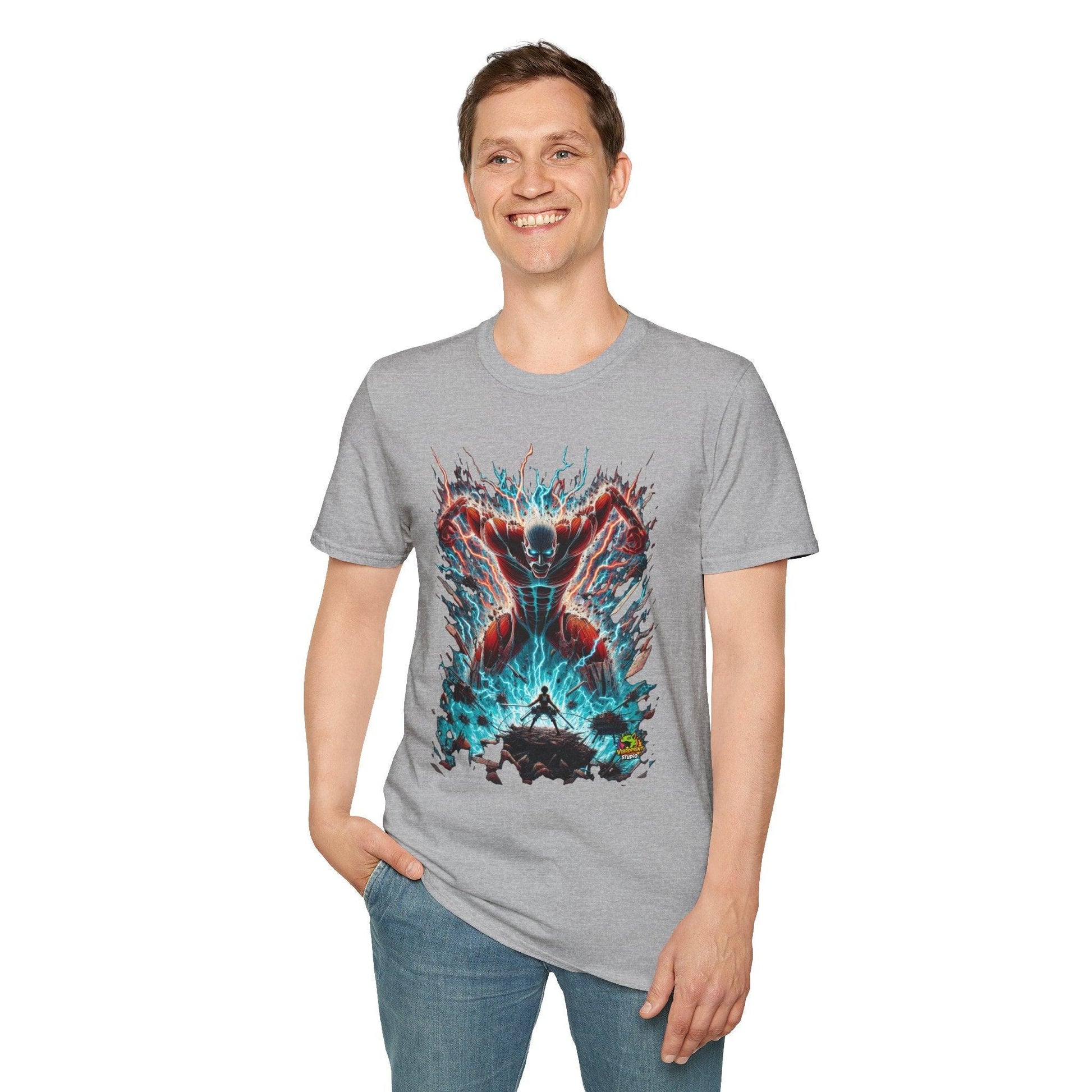 Shirt - Eren Yeager Titan’s Courage Tee | Official Attack on Titan Shirt | - premium material. perfect gift idea. Order yours now and stand out with this exclusive piece!