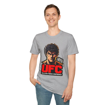 UFC T Shirt | Unleash Fierce Confidence | Motivational UFC Tee with Baki Anime Elements