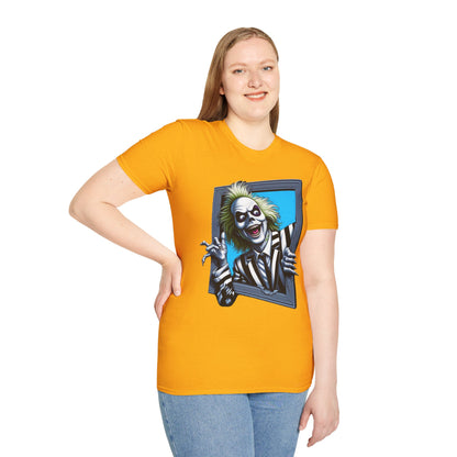 high-quality - Beetlejuice Shirt | Halloween Costume Graphic Tee | Fun Beetlejuice T-Shirt for Adults & Kids | Iconic Movie Merch - custom-made. perfect gift idea. Order yours now and stand out with this exclusive piece!