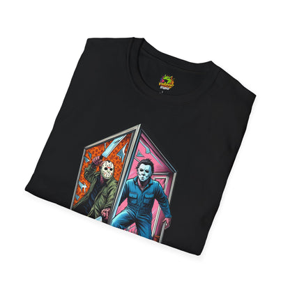 Shirt - Jason & Michael Myers Funny Halloween Shirt | Vintage Horror Tee - premium material. limited stock. Order yours now and stand out with this exclusive piece!