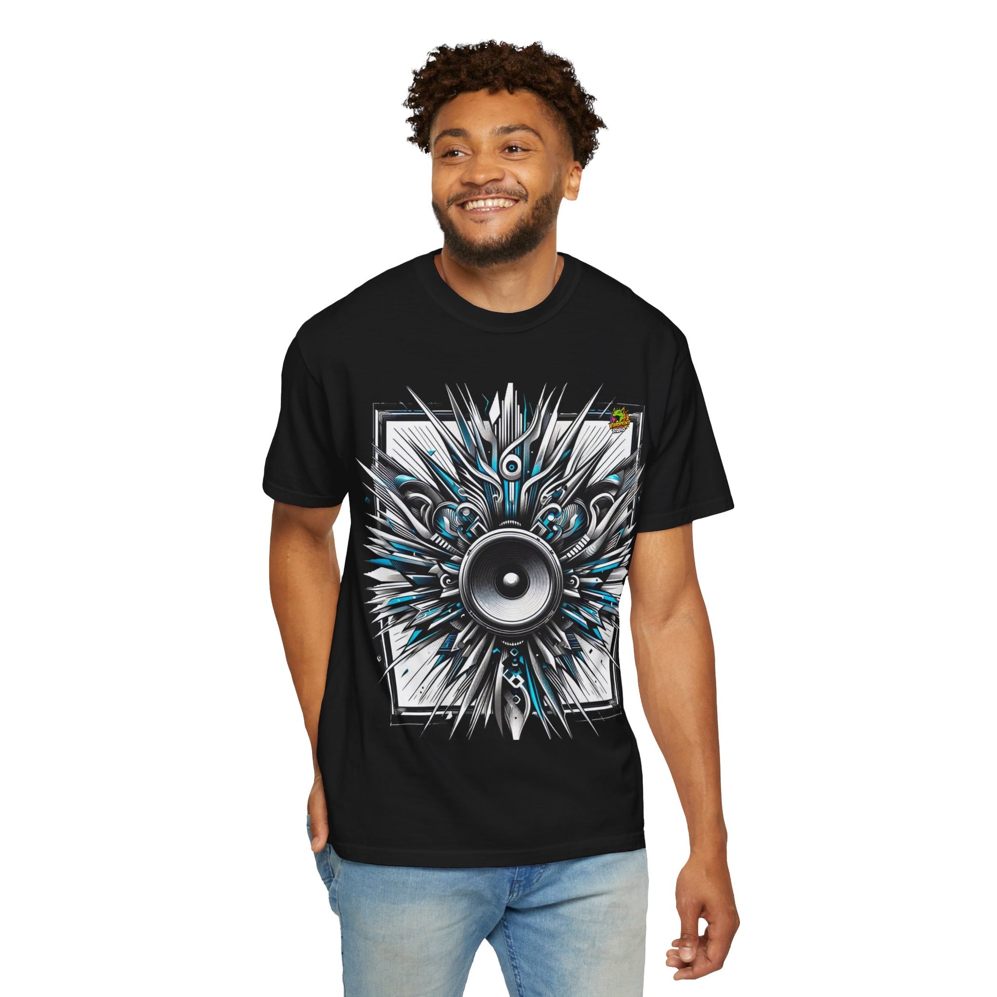 Sound - Booming Sound Waves Rapper Merch | Hip-Hop Beats T-Shirt Design - custom-made. limited stock. Order yours now and stand out with this exclusive piece!