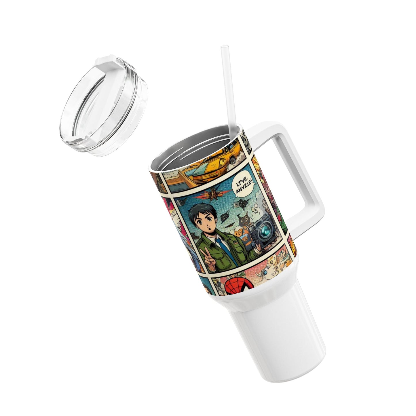 for - Stanley Tumbler | Colorful Anime and Comics Themed Tumbler | Geek Drinkware for Fans - custom-made. limited stock. Order yours now and stand out with this exclusive piece!