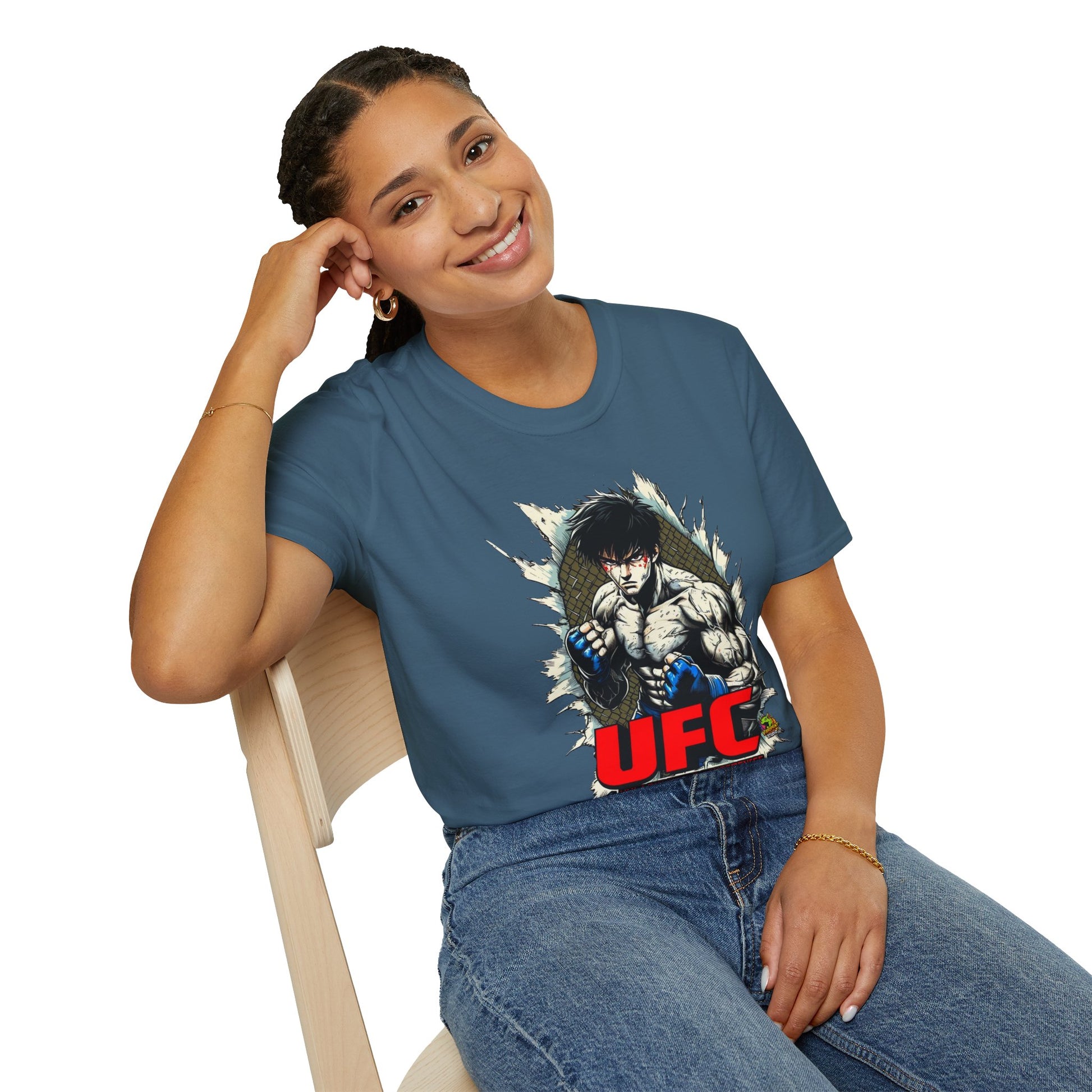 Michael Myers inspired design - UFC T Shirt | Unleash Fierce Confidence | UFC Tee for Anime & Sport Lovers - high-quality material. spooky season t-shirt with unique flair. Order yours now and stand out with this exclusive piece!