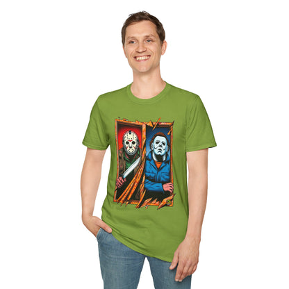 Michael Myers Vintage Tee | Jason Voorhees Funny Picnic Scene