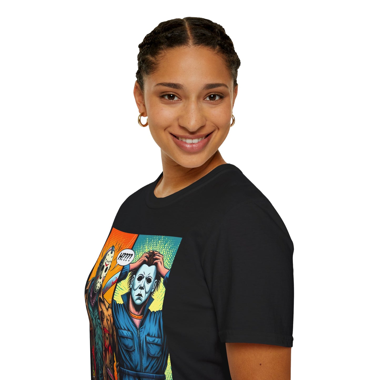 spooky season fashion - Jason Voorhees & Michael Myers Shirt | Funny Halloween Picnic Tee - unique graphic tee. spooky season t-shirt with unique flair. Order yours now and stand out with this exclusive piece!