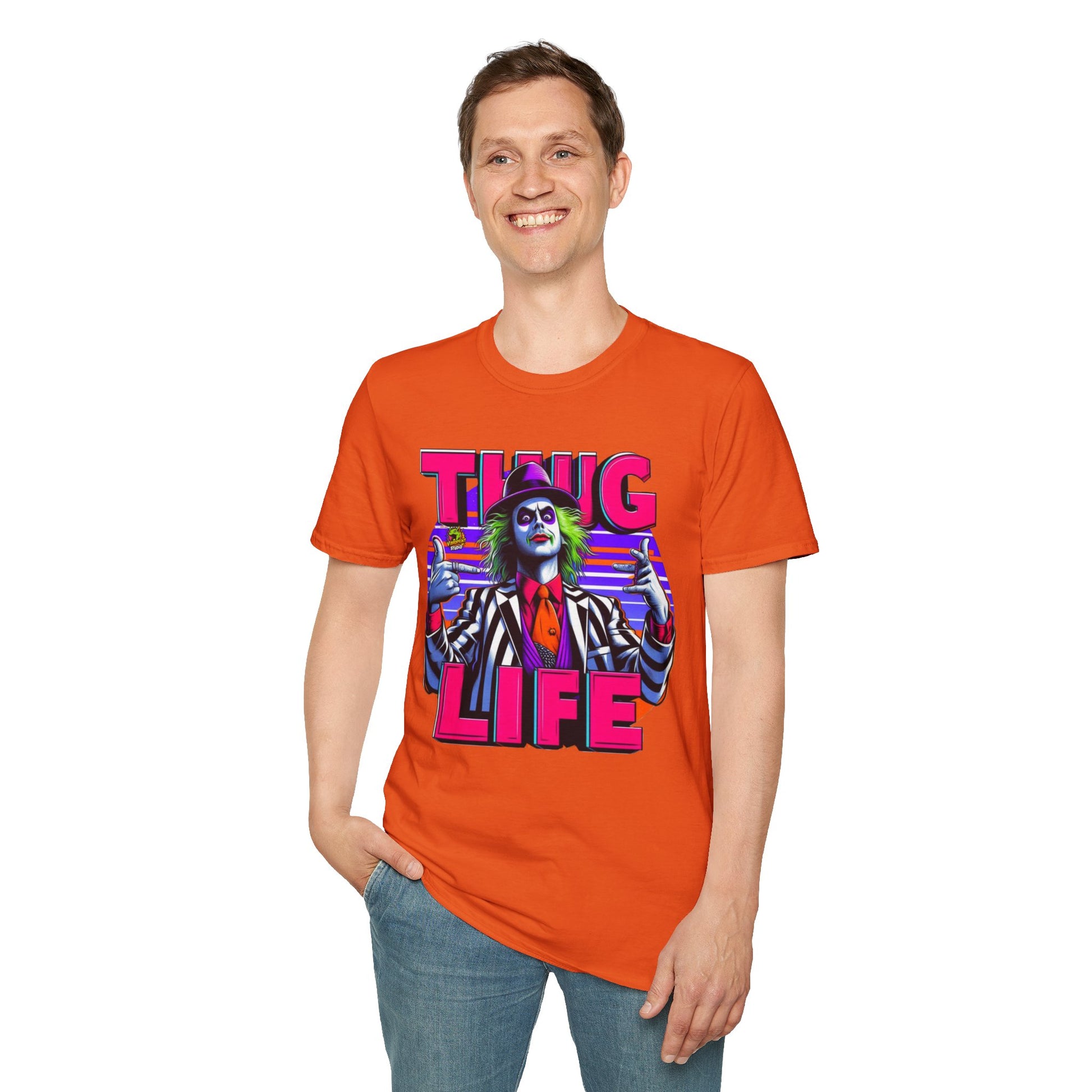 Life - Beetlejuice Shirt | Thug Life Graphic Shirt | Funny Halloween Beetlejuice Tee - custom-made. perfect gift idea. Order yours now and stand out with this exclusive piece!