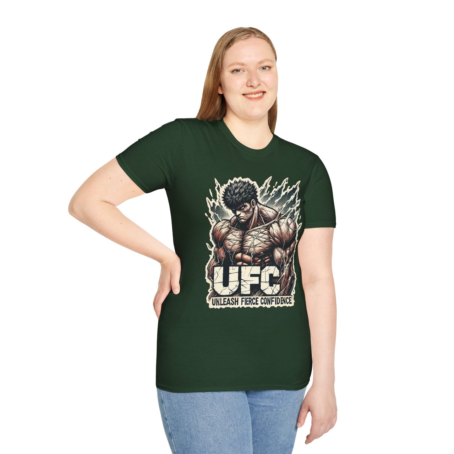 UFC T Shirt | Unleash Fierce Confidence | Motivational UFC Tee with Baki Anime Influence