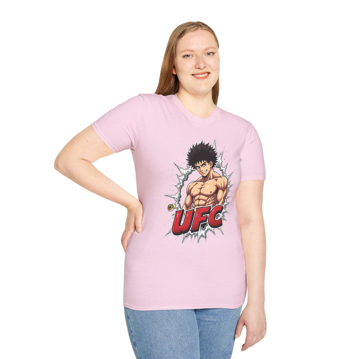 UFC T Shirt | Unleash Fierce Confidence | Motivational UFC Tee with Baki Anime Elements