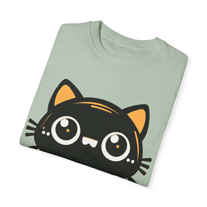 Superhero Cat T-Shirt - Cute Batman-Inspired Parody Design for Cat Lovers - High Quality Image