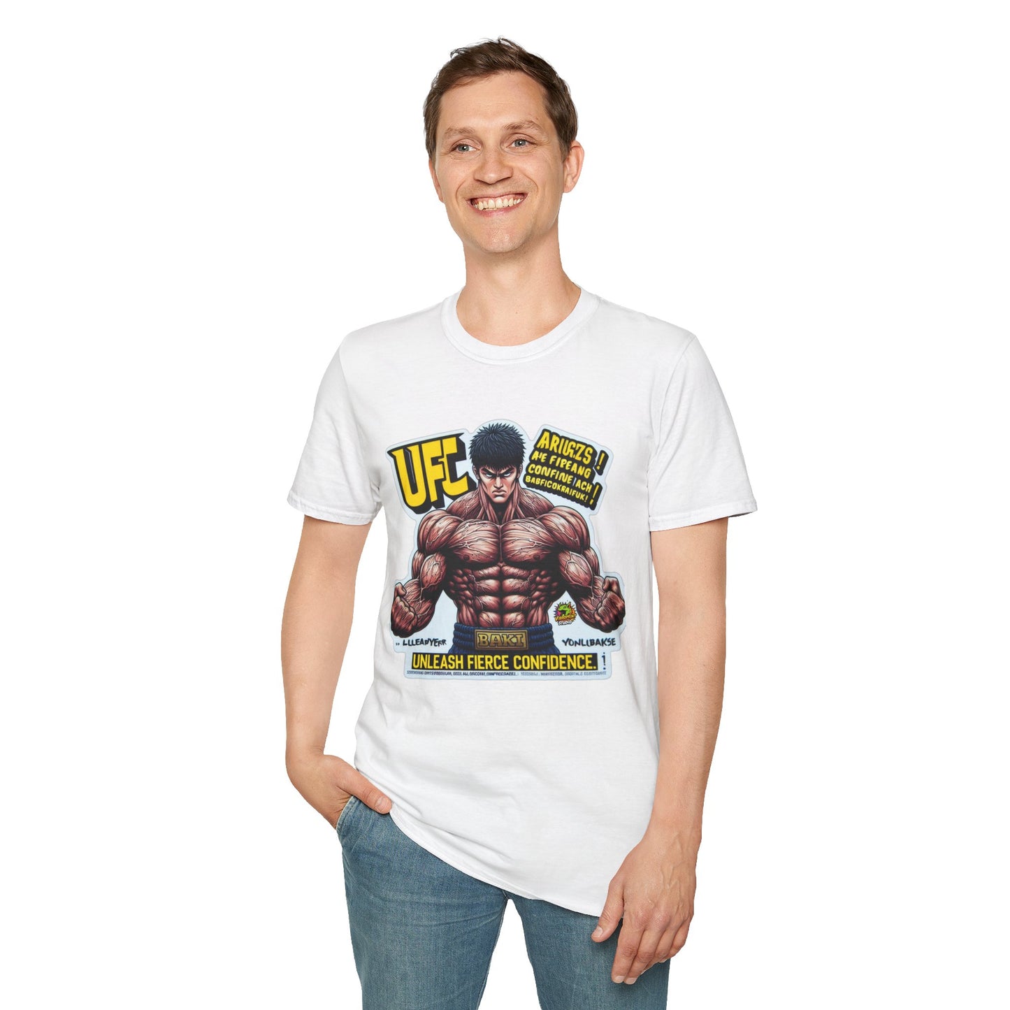 UFC T Shirt | Unleash Fierce Confidence | Motivational UFC Tee with Baki Anime Elements