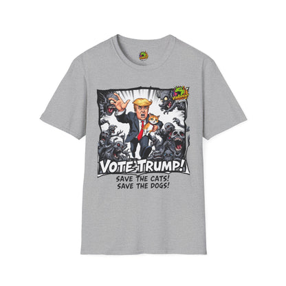 Graphic - They're Eating the Dogs Tee | Satirical Political Humor Shirt | Trump Election Graphic Tee - custom-made. limited stock. Order yours now and stand out with this exclusive piece!