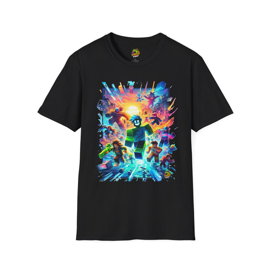 Trendy Roblox T-Shirt for Boys & Girls | Roblox Kids Clothing | Roblox Adventure Graphic Tee | Cool Gift for Roblox Fans - High Quality Image