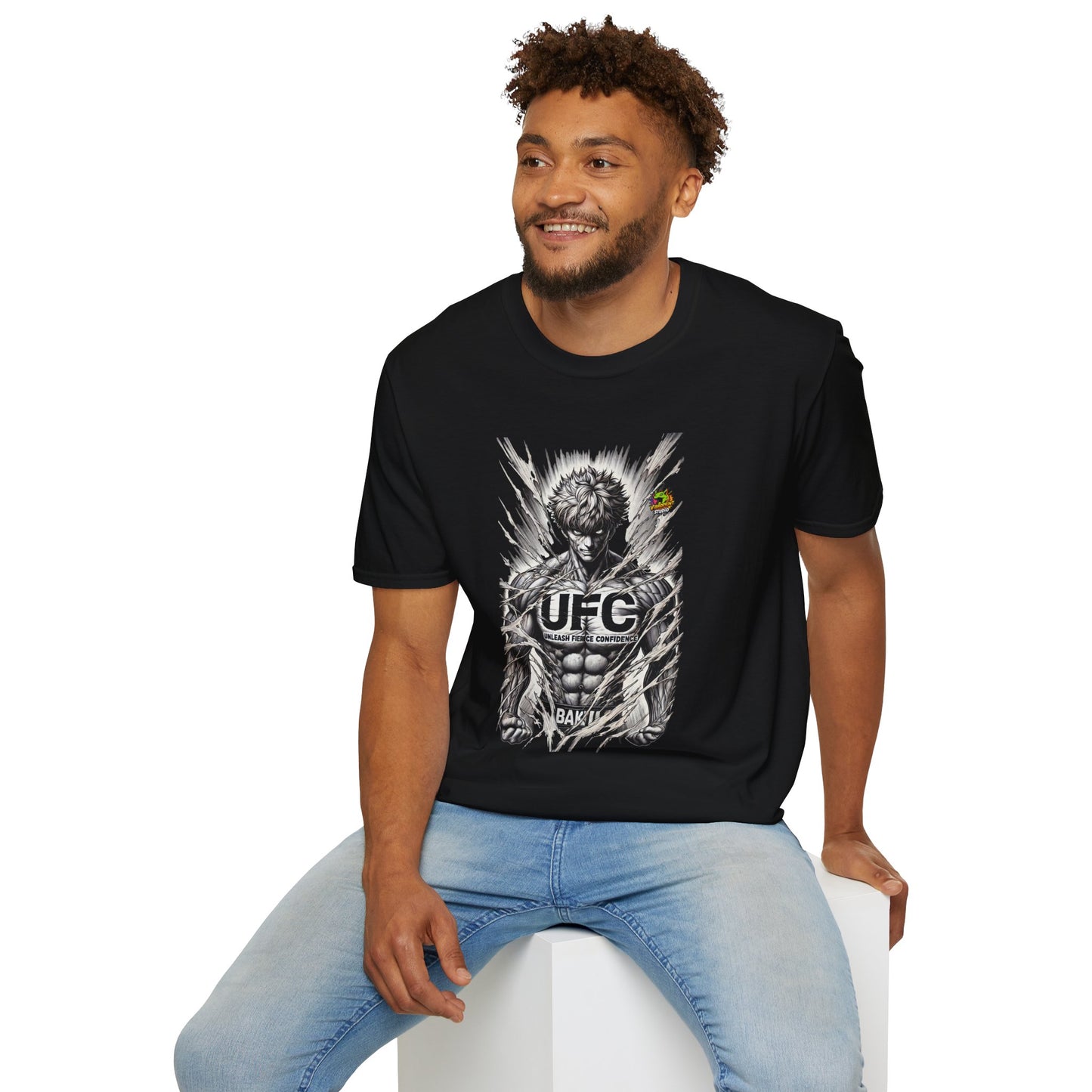 Tee - UFC T Shirt | Unleash Fierce Confidence | UFC Tee with Baki Anime T Shirt Inspiration - premium material. limited stock. Order yours now and stand out with this exclusive piece!