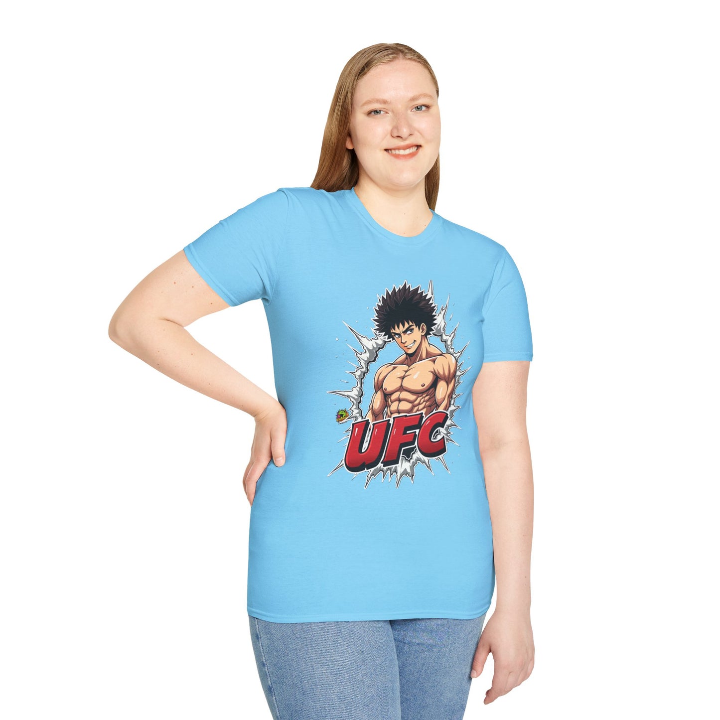 UFC T Shirt | Unleash Fierce Confidence | Motivational UFC Tee with Baki Anime Elements