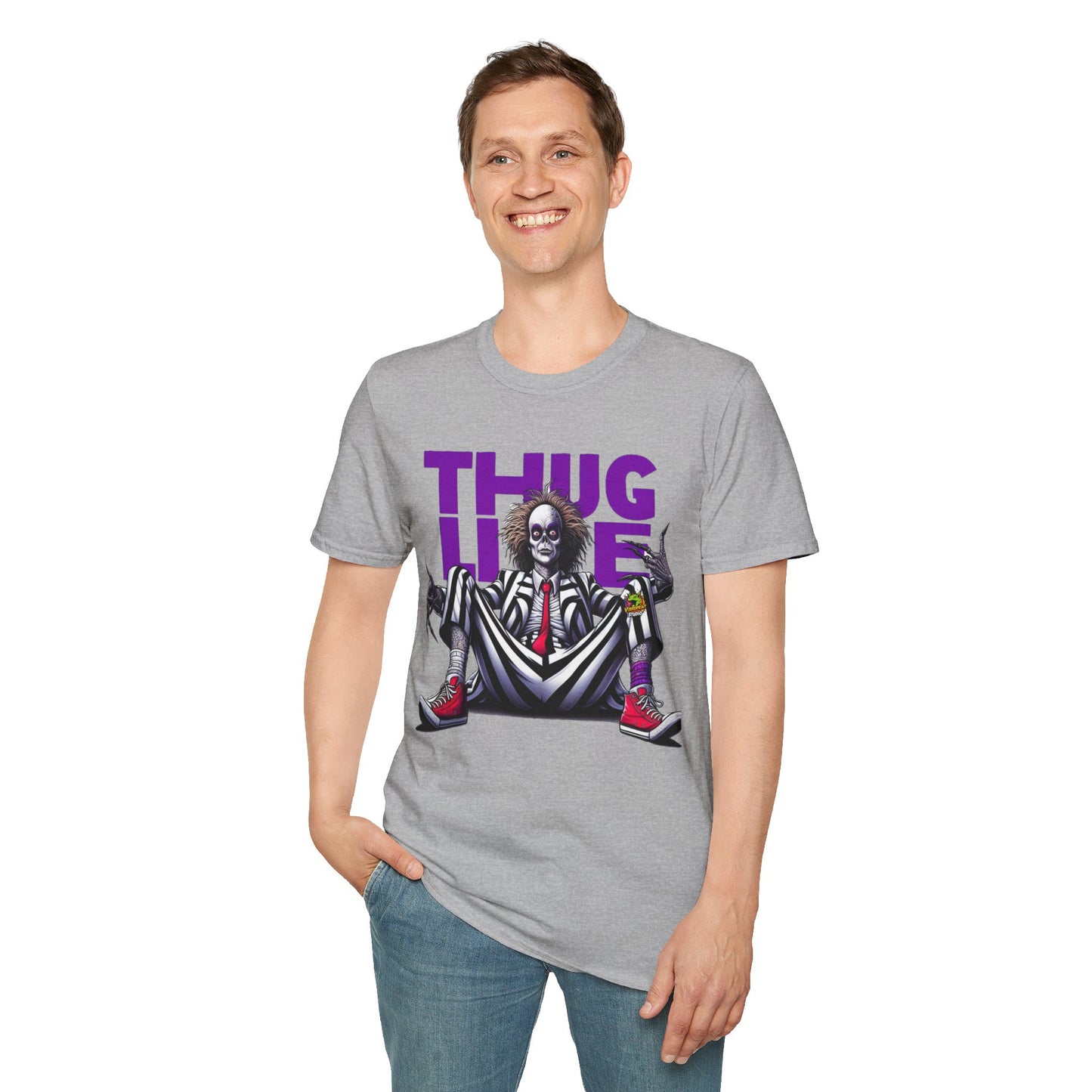 Tee - Beetlejuice Shirt | Thug Life Halloween Tee | Classic Beetlejuice Graphic T-Shirt for Fans - premium material. limited stock. Order yours now and stand out with this exclusive piece!