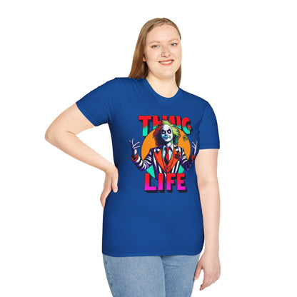 Beetlejuice - Beetlejuice Shirt | Thug Life Halloween T-Shirt | Creepy Beetlejuice Graphic Tee - custom-made. limited stock. Order yours now and stand out with this exclusive piece!