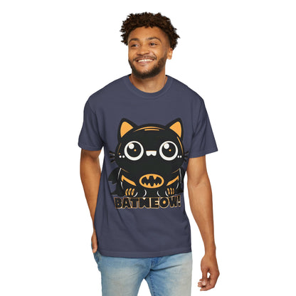 Superhero Cat T-Shirt - Cute Batman-Inspired Parody Design for Cat Lovers