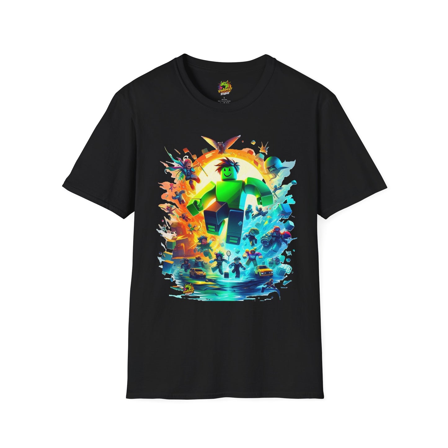 Cool Roblox Adventure T-Shirt for Kids | Roblox Graphic Tee | Roblox Inspired Shirt for Boys & Girls | Fun Roblox Gift - High Quality Image