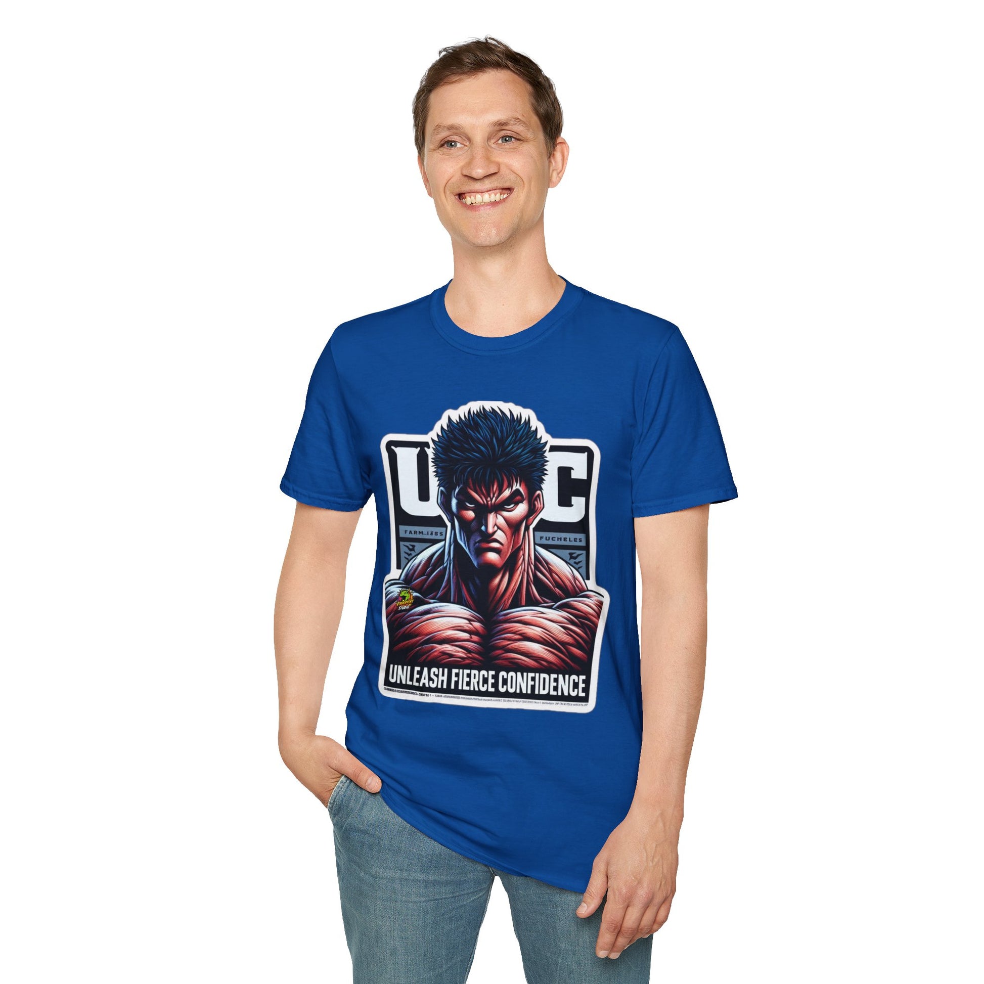 Fierce - UFC T Shirt | Unleash Fierce Confidence | UFC Tee with Baki Anime Strength - premium material. limited stock. Order yours now and stand out with this exclusive piece!