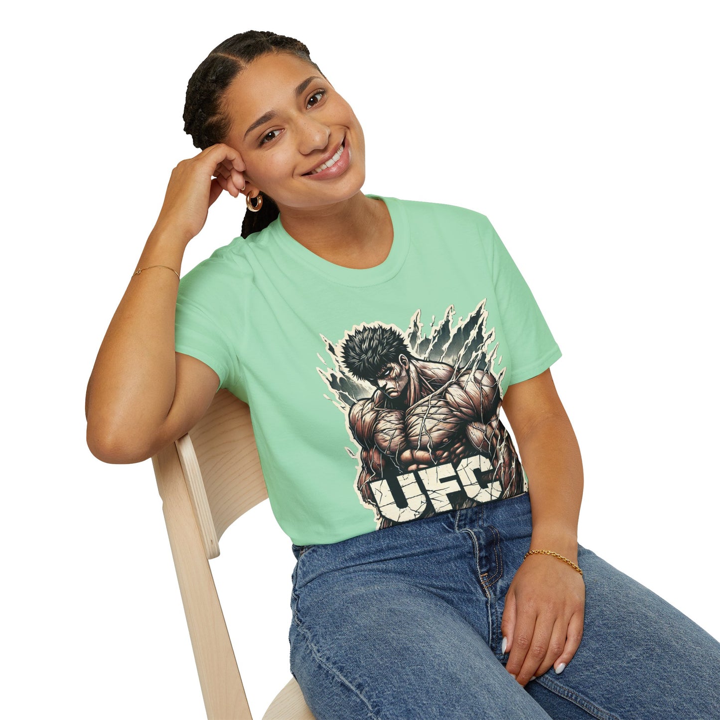 UFC T Shirt | Unleash Fierce Confidence | Motivational UFC Tee with Baki Anime Influence