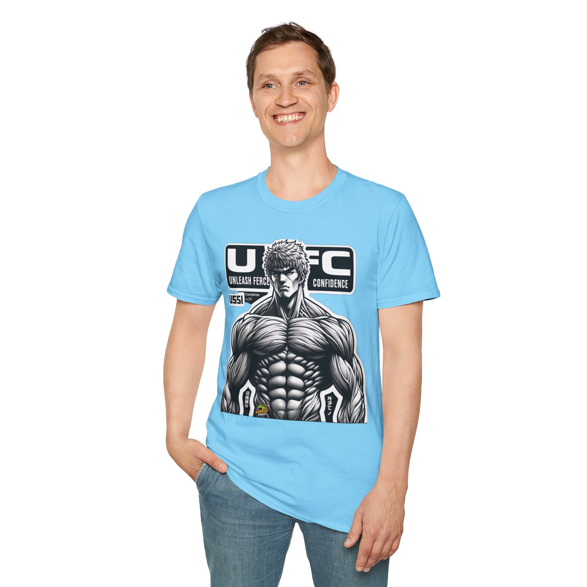 Baki - UFC T Shirt | Unleash Fierce Confidence | UFC Tee Inspired by Baki Anime T Shirt for Fitness Lovers - premium material. limited stock. Order yours now and stand out with this exclusive piece!