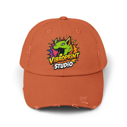 Vibroprint Studio Logo Distressed Cap | Vintage Designer Snapback |