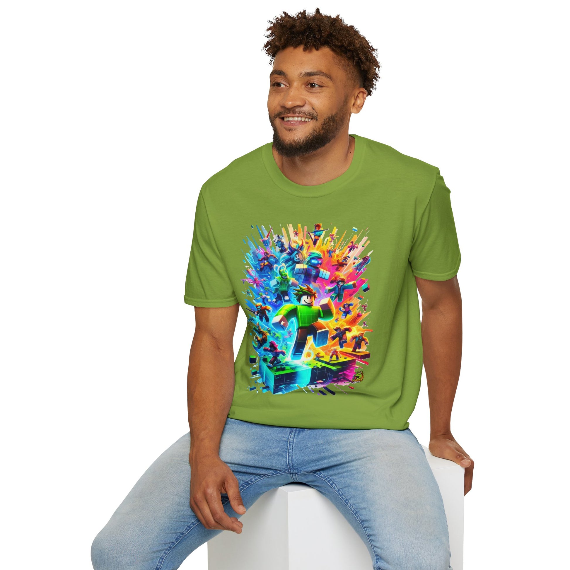 product - Cool Roblox Gamer Tee for Boys & Girls | Roblox Adventure Shirt | Roblox Graphic T-Shirt | Fun Gift for Roblox Lovers - custom-made. perfect gift idea. Order yours now and stand out with this exclusive piece!