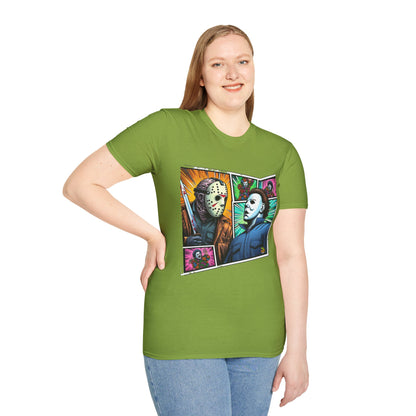 product - Jason Voorhees & Michael Myers Shirt | Funny Vintage Halloween Tee - custom-made. perfect gift idea. Order yours now and stand out with this exclusive piece!