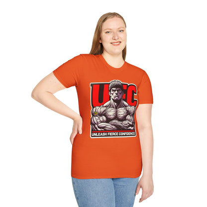 UFC T Shirt | Unleash Fierce Confidence | UFC Tee with Baki Anime Strength for Fitness Fans