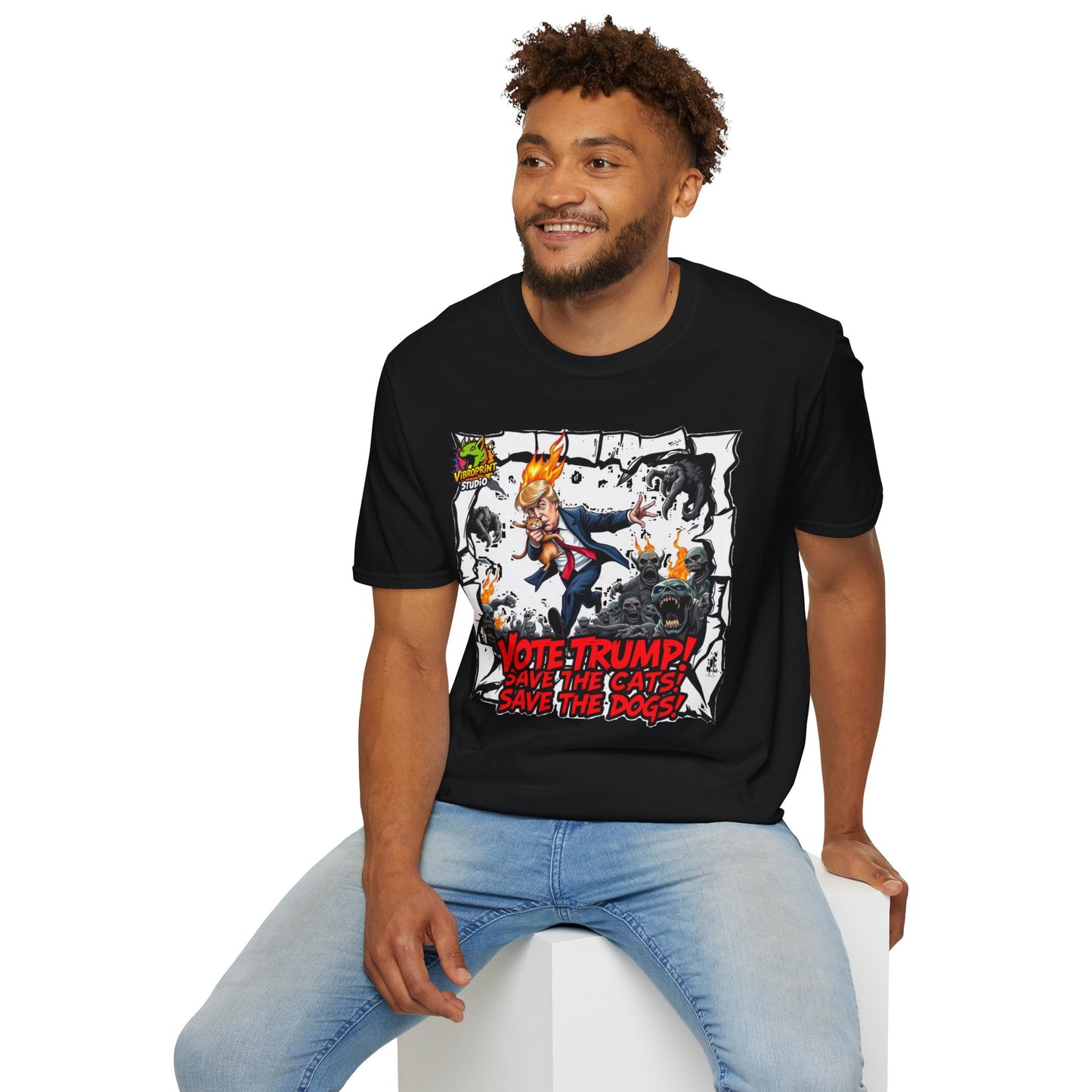 Trump - They're Eating the Dogs Tee | Funny Political Meme Shirt | Trump Election Satire Graphic Tee - custom-made. perfect gift idea. Order yours now and stand out with this exclusive piece!