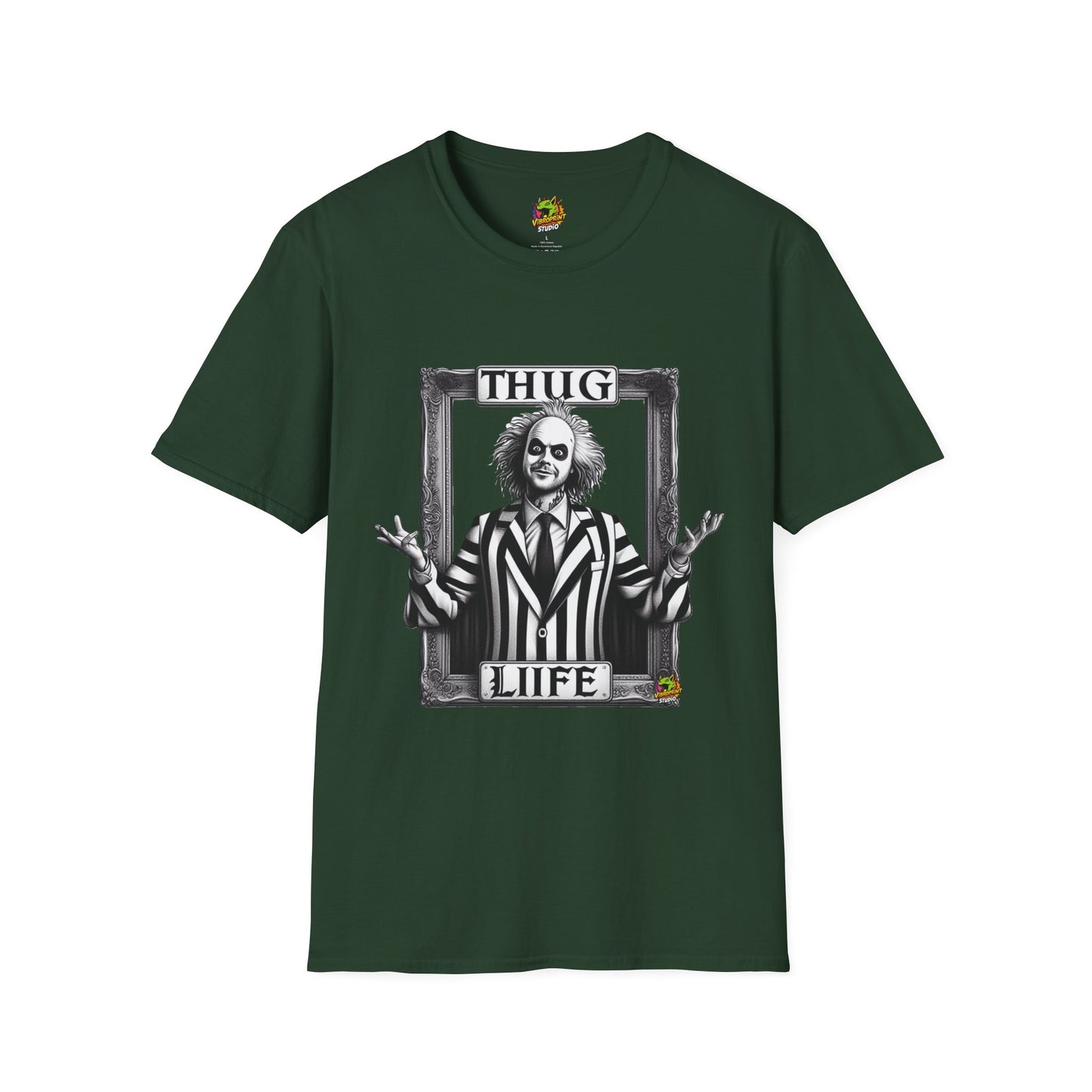 | - Beetlejuice Shirt | Thug Life Halloween T-Shirt | Beetlejuice Costume Tee with Attitude - custom-made. perfect gift idea. Order yours now and stand out with this exclusive piece!