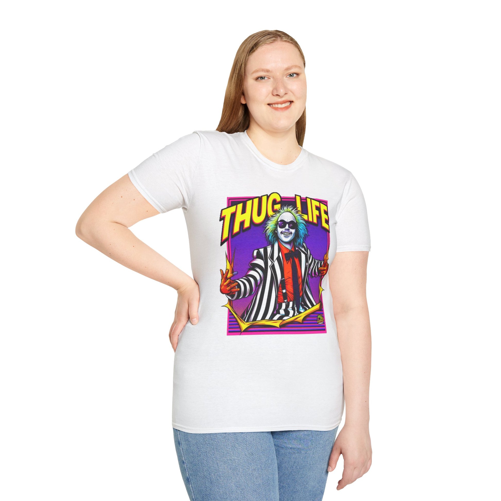 Life - Beetlejuice Shirt | Thug Life Halloween T-Shirt | Creepy Beetlejuice Graphic Tee - custom-made. perfect gift idea. Order yours now and stand out with this exclusive piece!