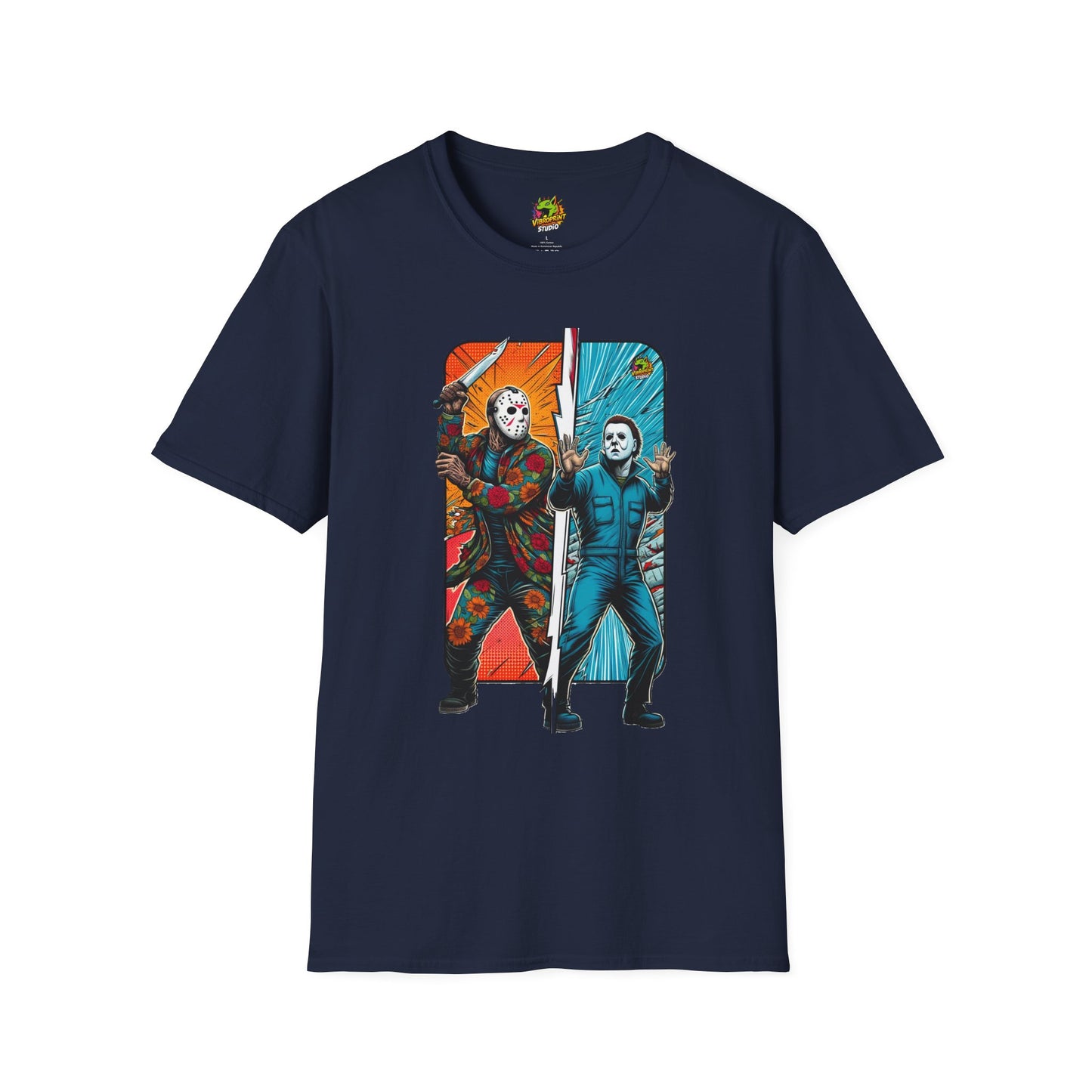 | - Jason Voorhees & Michael Myers Funny Horror Tee | Halloween Shirt - premium material. limited stock. Order yours now and stand out with this exclusive piece!