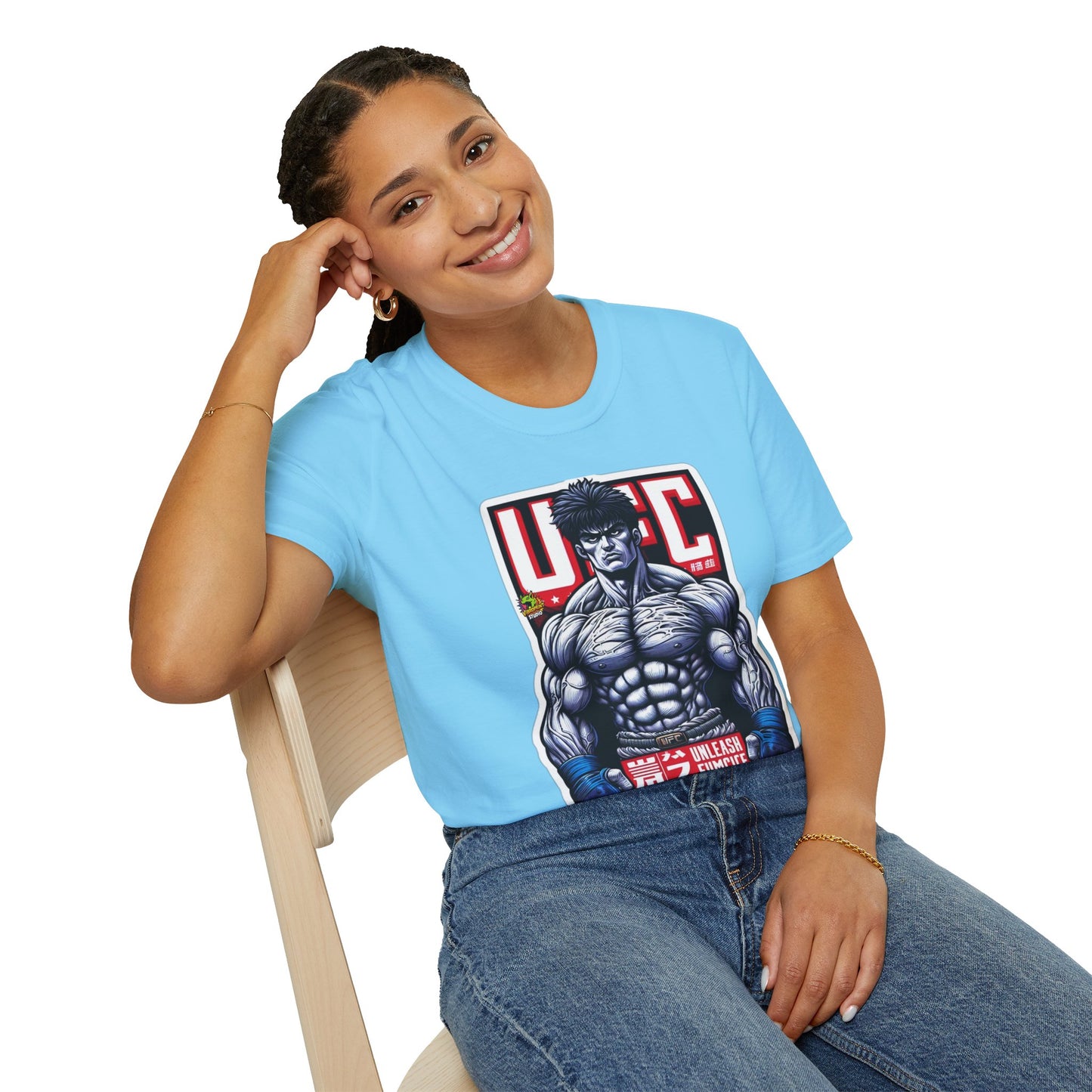 UFC T Shirt | Unleash Fierce Confidence | Motivational UFC Tee with Baki Anime Strength