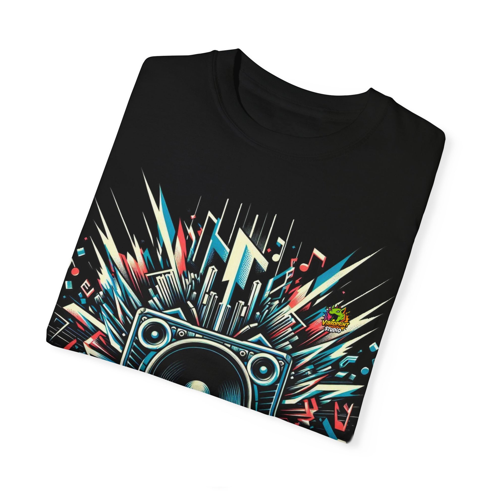 T-Shirt - Dynamic Sound Waves Rapper Merch | Hip-Hop Music Vibes T-Shirt Design - custom-made. limited stock. Order yours now and stand out with this exclusive piece!