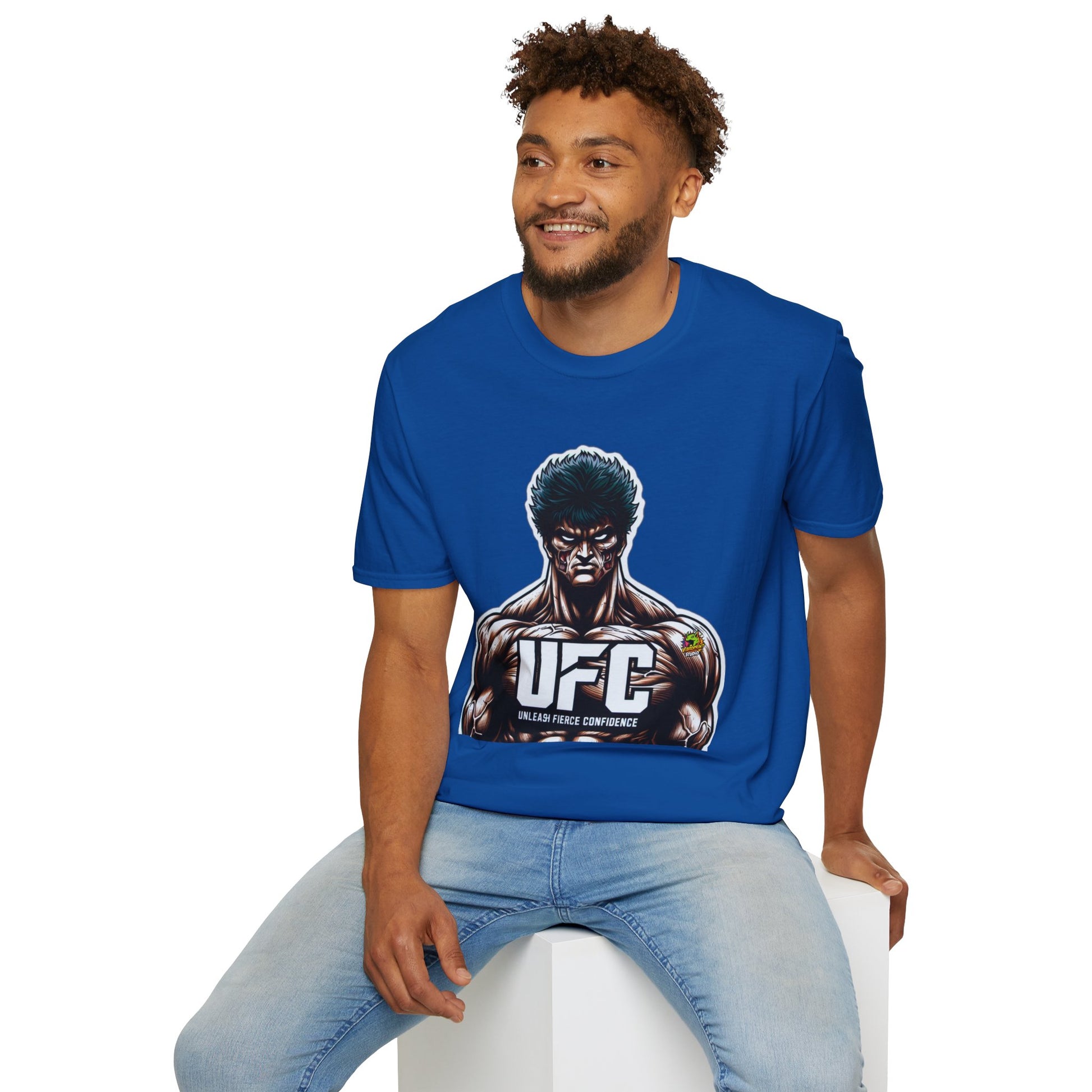 T - UFC T Shirt | Unleash Fierce Confidence | UFC Tee with Baki Anime Motivation for Fitness - custom-made. perfect gift idea. Order yours now and stand out with this exclusive piece!