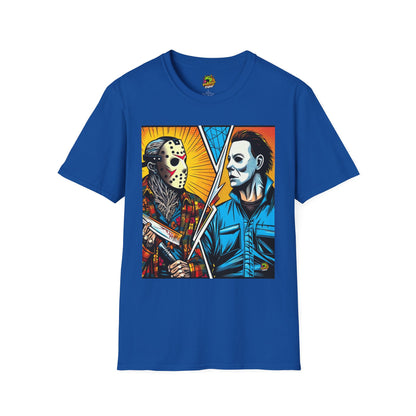 & - Jason & Michael Halloween Shirt | Funny Vintage Horror Tee - custom-made. perfect gift idea. Order yours now and stand out with this exclusive piece!