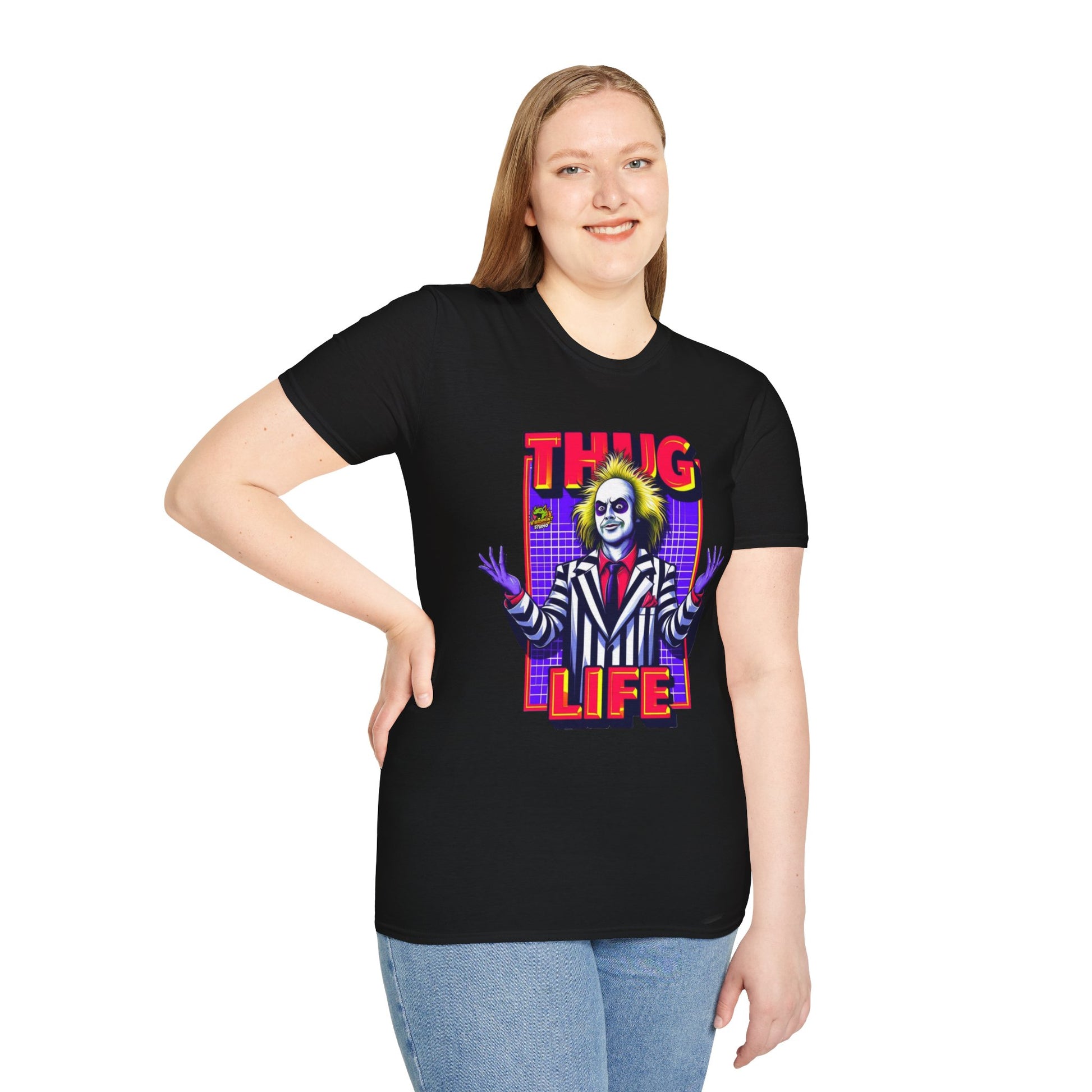 Shirt - Beetlejuice Shirt | Halloween Thug Life Tee | Classic Beetlejuice Graphic T-Shirt - custom-made. limited stock. Order yours now and stand out with this exclusive piece!