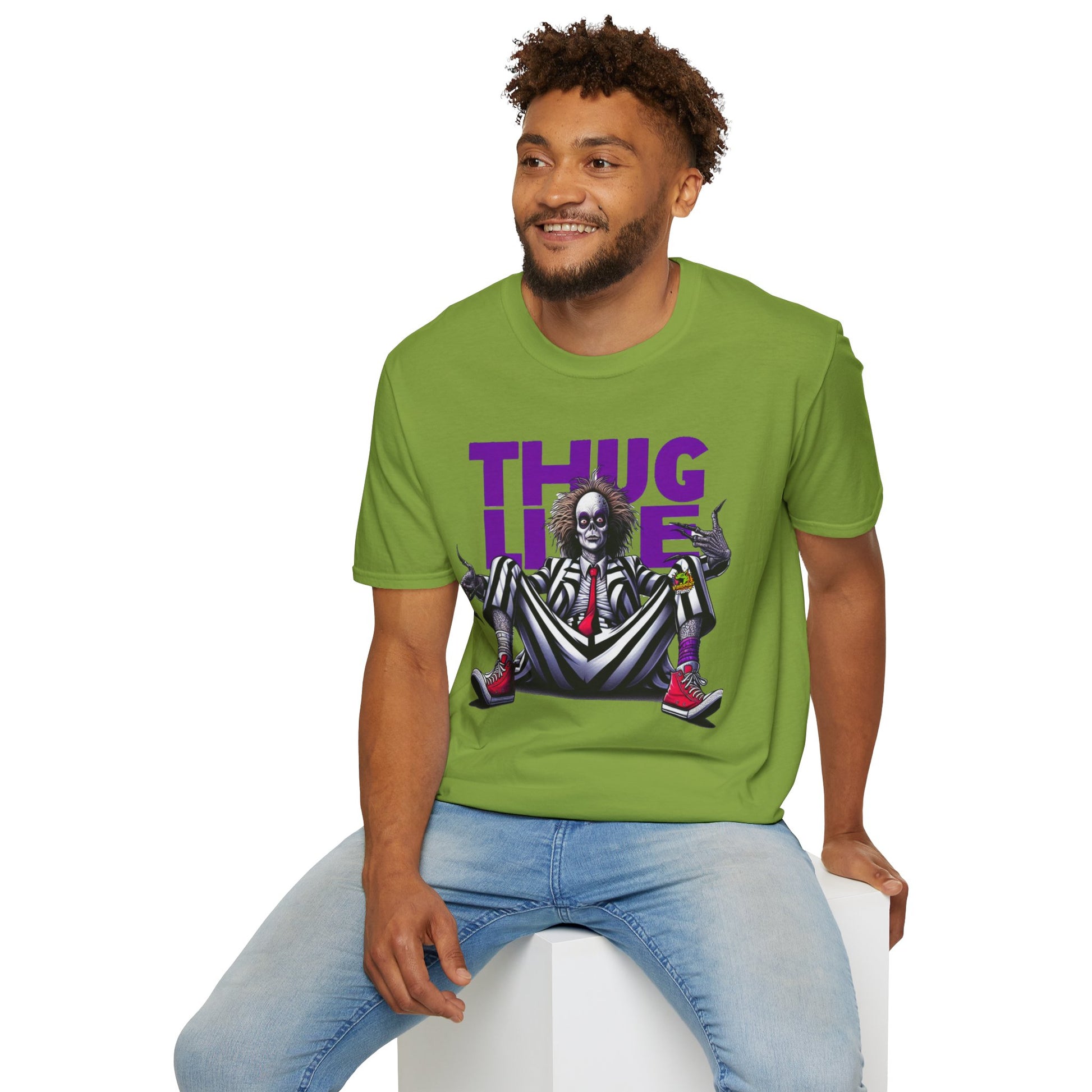 Life - Beetlejuice Shirt | Thug Life Halloween Tee | Classic Beetlejuice Graphic T-Shirt for Fans - premium material. perfect gift idea. Order yours now and stand out with this exclusive piece!