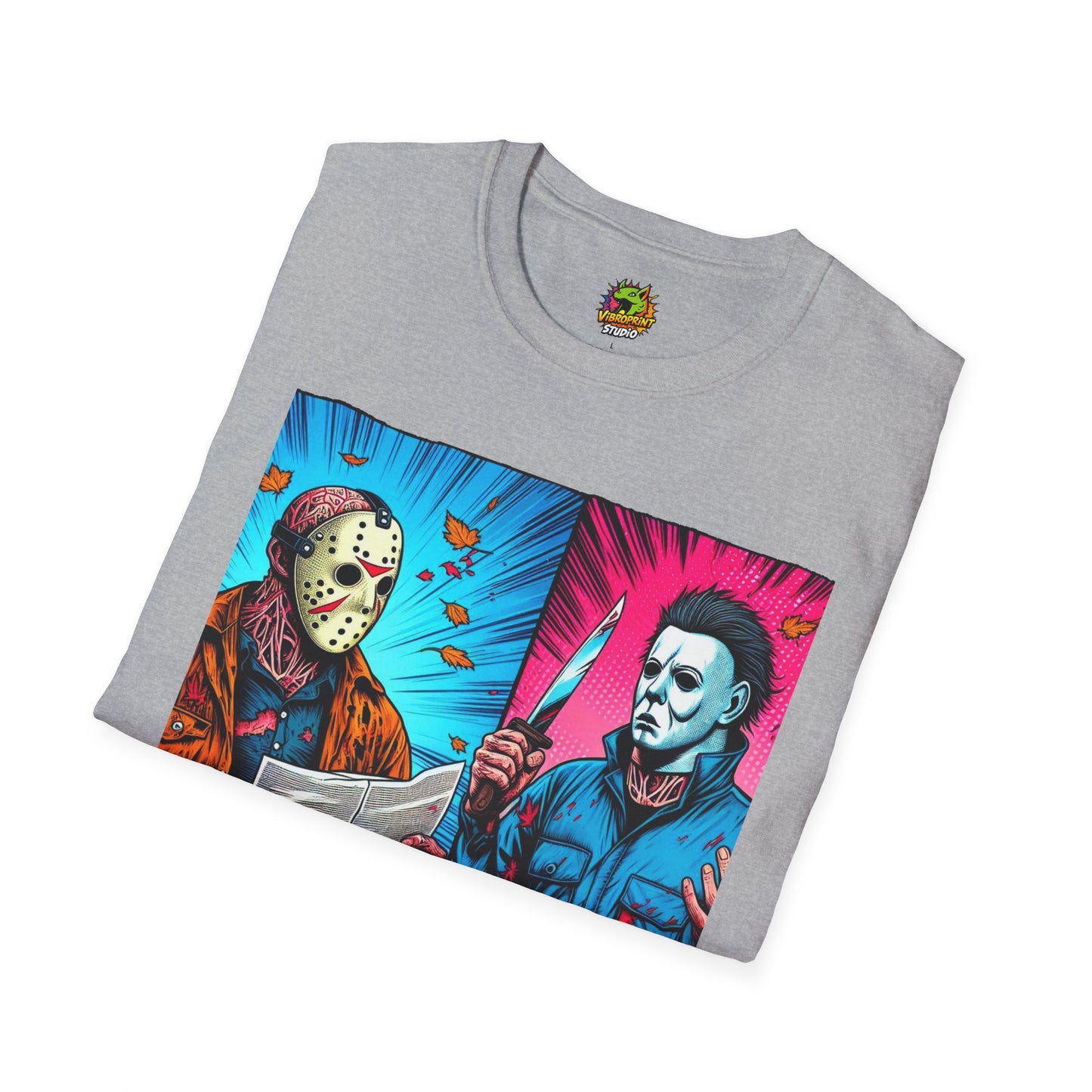 product - Michael Myers Vintage Tee | Jason Voorhees Funny Halloween Picnic Shirt - custom-made. perfect gift idea. Order yours now and stand out with this exclusive piece!