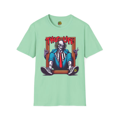 Inspired - Beetlejuice Shirt | Thug Life Inspired Tee | Halloween Graphic T-Shirt | Spooky Beetlejuice Style - custom-made. perfect gift idea. Order yours now and stand out with this exclusive piece!