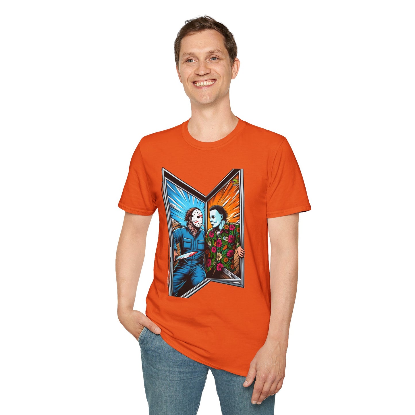 Michael Myers inspired design - Funny Michael Myers Shirt | Jason Voorhees and Michael Halloween Tee - bold design. perfect Halloween gift for fans of horror culture. Order yours now and stand out with this exclusive piece!