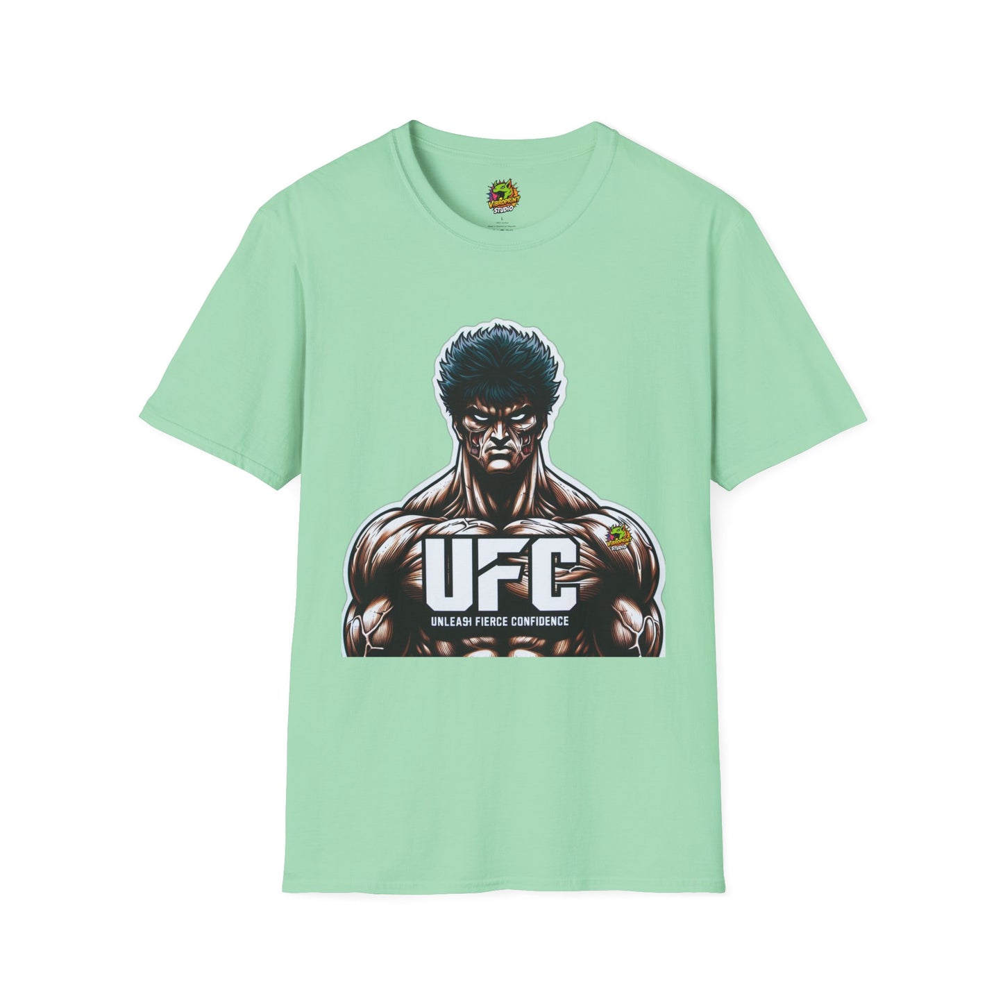 UFC - UFC T Shirt | Unleash Fierce Confidence | UFC Tee with Baki Anime Motivation for Fitness - premium material. limited stock. Order yours now and stand out with this exclusive piece!