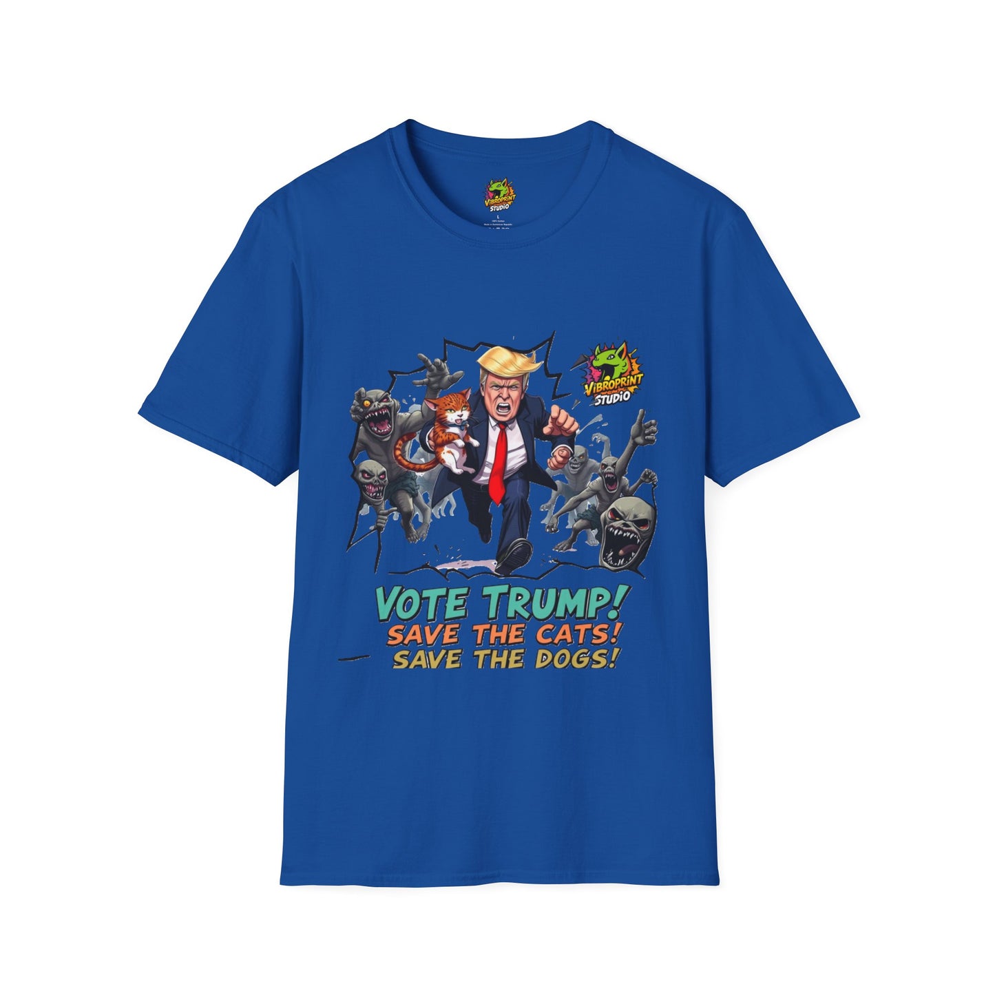 They're Eating the Dogs Shirt | Funny Cat and Dog Political Tee | Trump Election Satire T-Shirt - High Quality Image