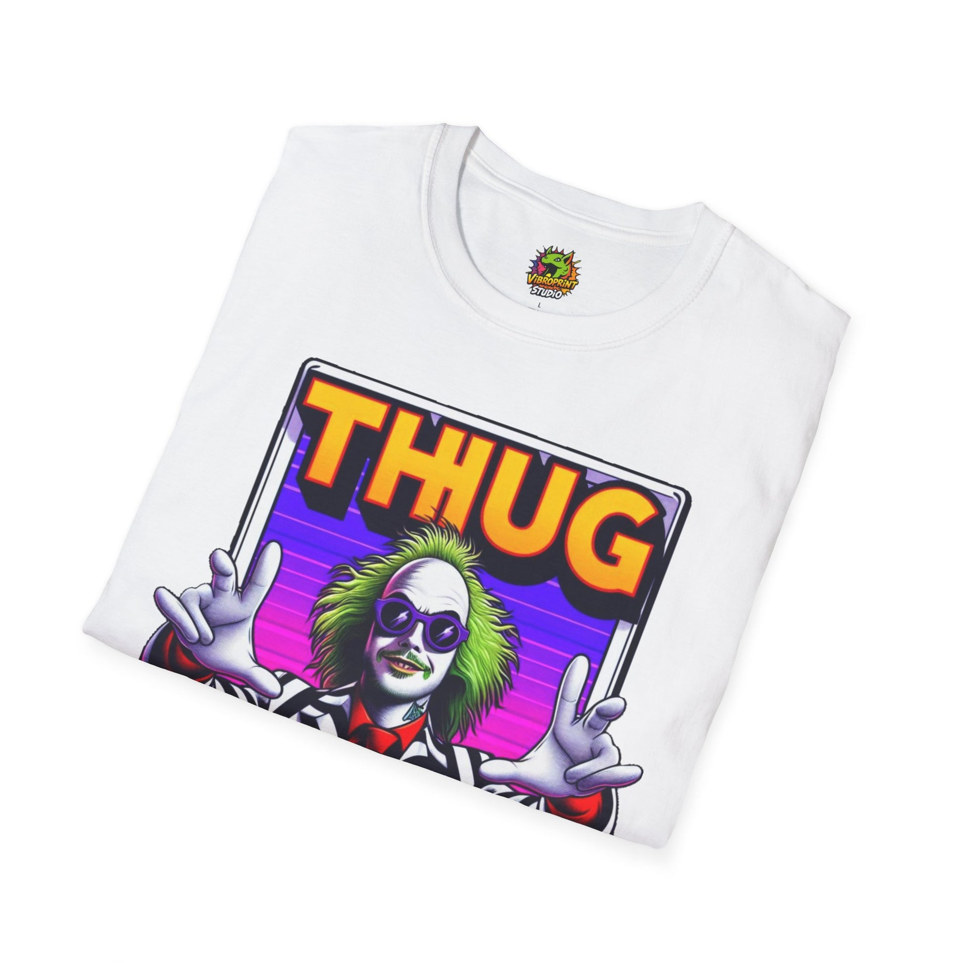 | - Beetlejuice Shirt | Funny Thug Life Halloween Tee | Classic Beetlejuice Graphic T-Shirt - premium material. limited stock. Order yours now and stand out with this exclusive piece!